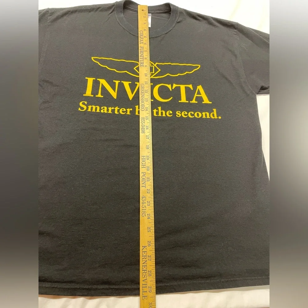 Mens Invicta Jerzees Black Short Sleeve T-Shirt Size XL - Picture 5 of 5